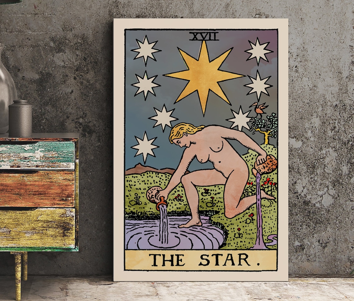 The Star Tarot Card Watercolor Art Print - Image 3