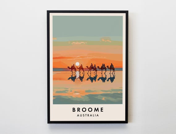 Broome Travel Print Wall Art Poster Australia Lovers Home Decor City Gift