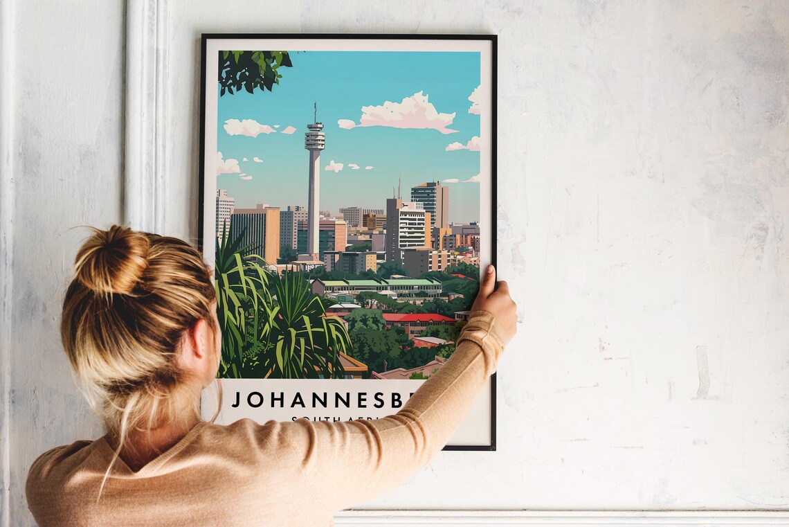 Johannesburg Travel Poster, South Africa City View - Image 2