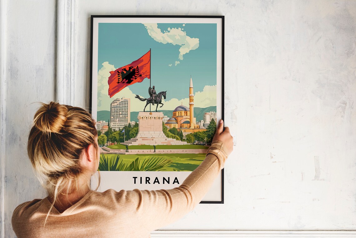 Tirana Travel Poster, Albania City Print - Image 2