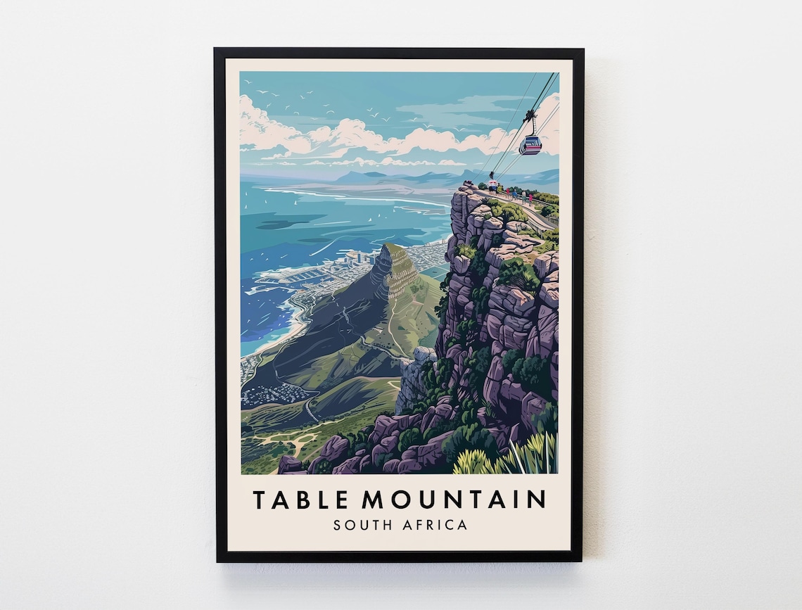 Table Mountain Home Decor Travel Poster