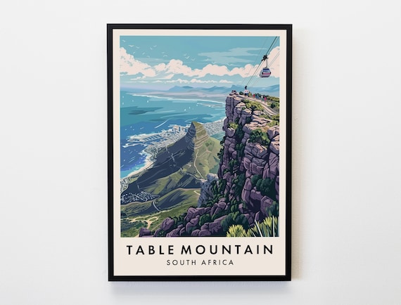 Table Mountain Home Decor Travel Poster