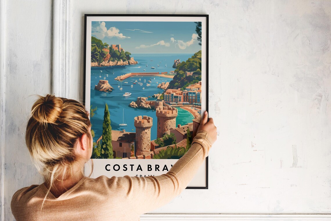 Costa Brava Travel Poster, Spain Vacation Art Print - Image 2