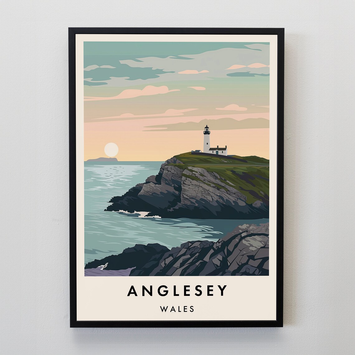 Anglesey Travel Poster, Wales Travel Art