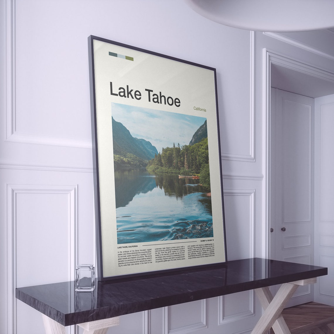 Lake Tahoe Print Lake Tahoe Poster Lake Tahoe Wall Art California Art Print Lake Tahoe Photo - Image 2