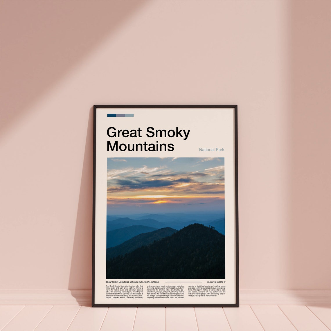 Great Smoky Mountains Sunset Blue Ridges National Park Poster - Image 5