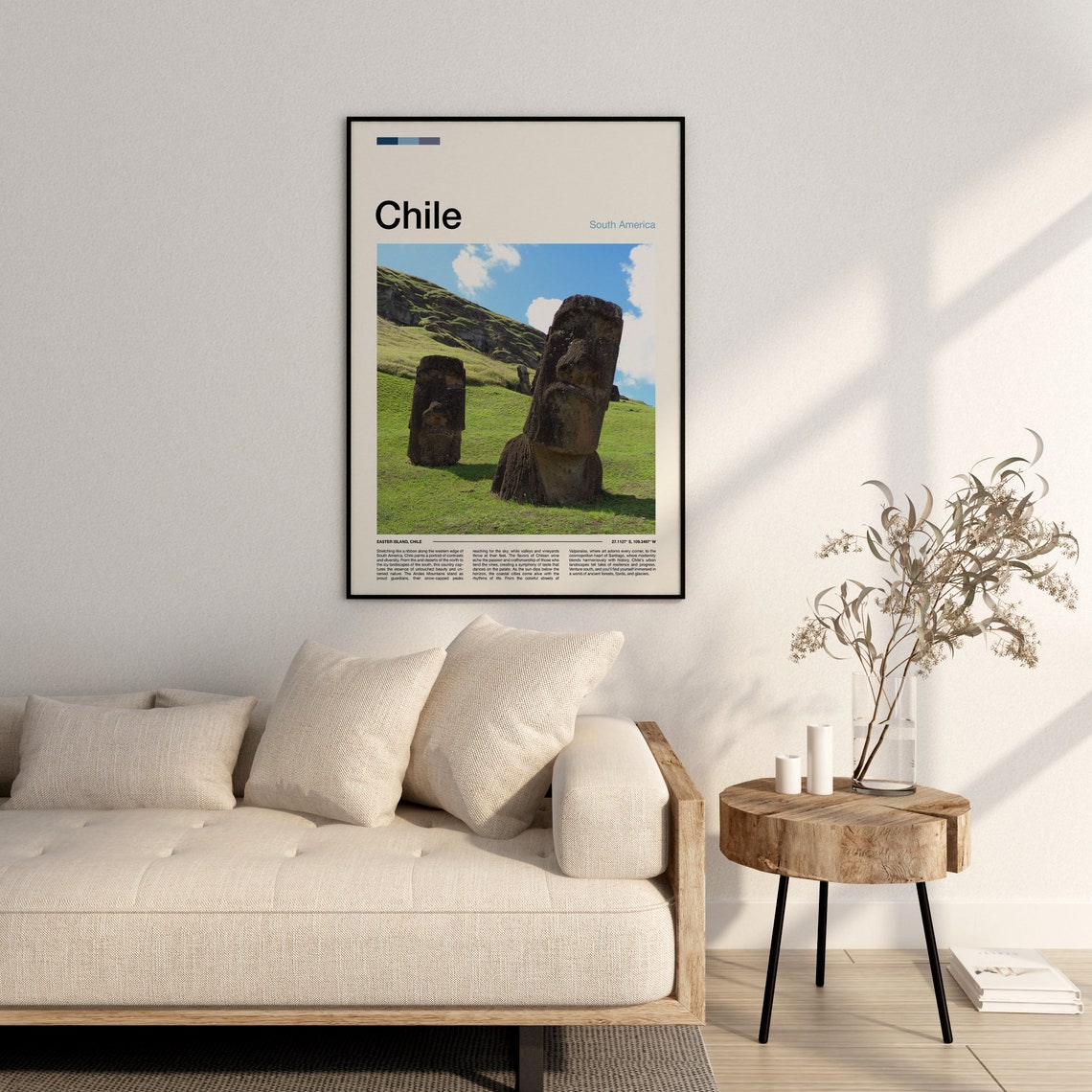 Easter Island Chile Moai Statues Rapa Nui Ancient Travel Poster - Image 2