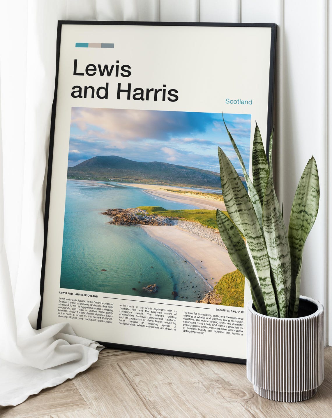 Lewis and Harris Scotland Turquoise Beach Coast Photography Poster - Image 2