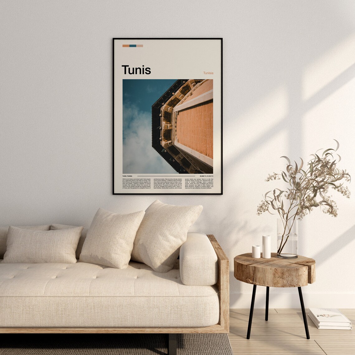 Tunis Tunisia Historic Architecture Facade Photography Poster - Image 3