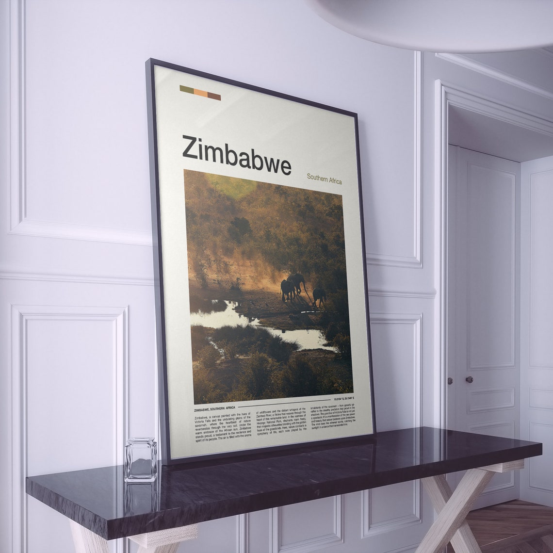 Zimbabwe Print Zimbabwe Poster Zimbabwe Wall Art Zimbabwe Art Print Zimbabwe Photo Travel Poster Traveler Christmas Gift - Image 2