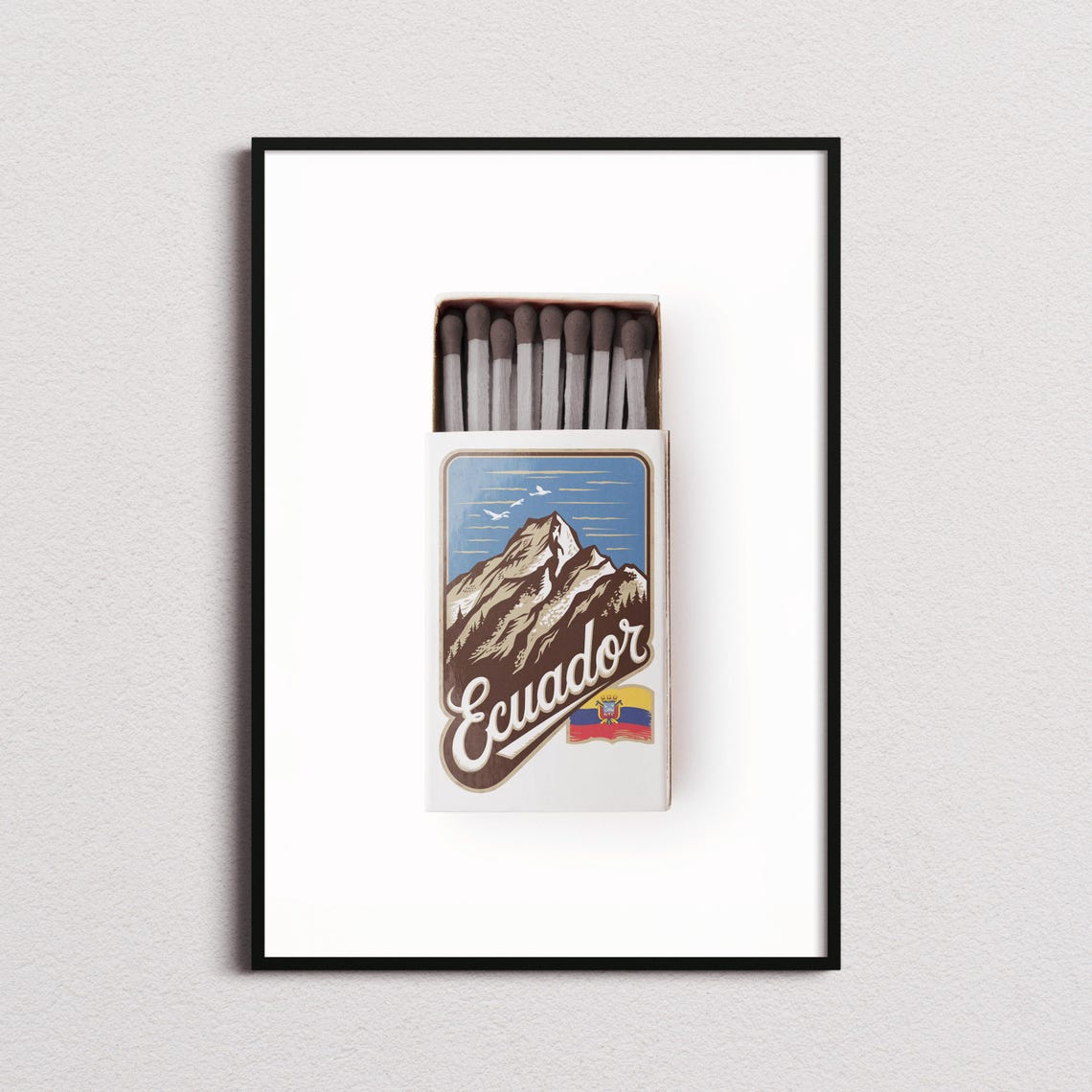 Ecuador Matchbox Print Ecuador Print Ecuador Poster Ecuador Wall Art Ecuador Art Print Ecuador Gifts