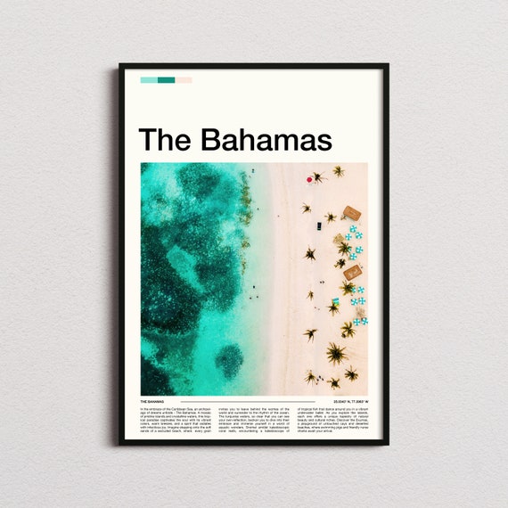 The Bahamas Print The Bahamas Poster The Bahamas Wall Art Caribbean Art Print The Bahamas Photo