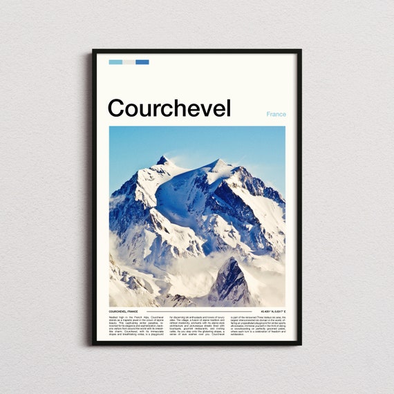 Courchevel Print Courchevel Poster Courchevel Wall Art France Art Print Courchevel Photo Ski Resort Print Skiing Prints