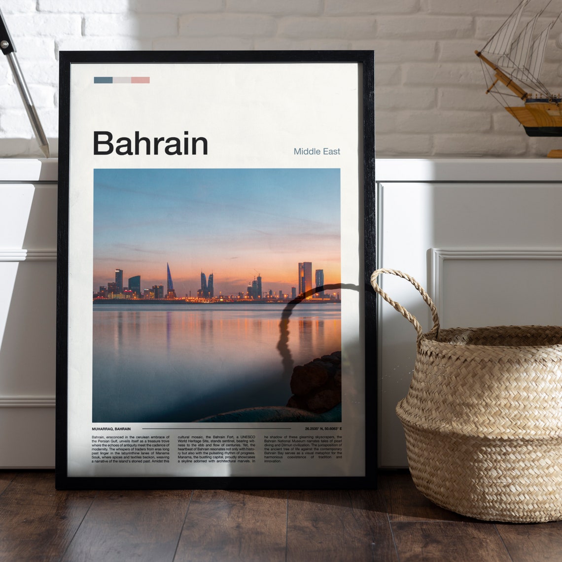 Bahrain Print Bahrain Poster Bahrain Wall Art Bahrain Art Print Bahrain Photo Traveler Gifts Travel Poster - Image 5