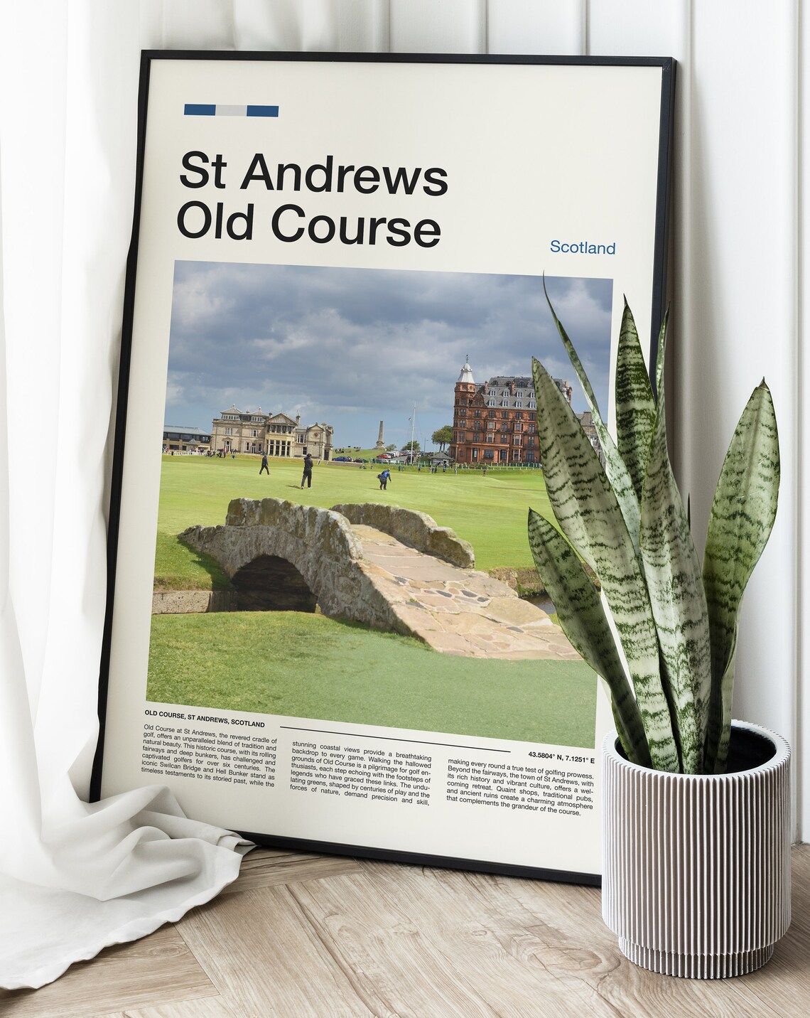 St Andrews Old Course Scotland Golf Links Swilcan Bridge Poster - Image 2