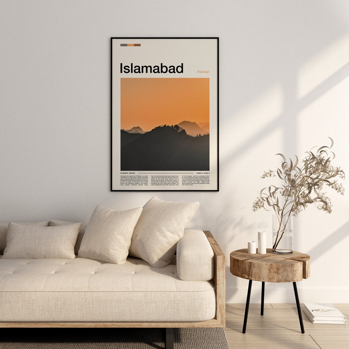 Islamabad Pakistan Margalla Hills Golden Sunset Photo Poster - Image 3