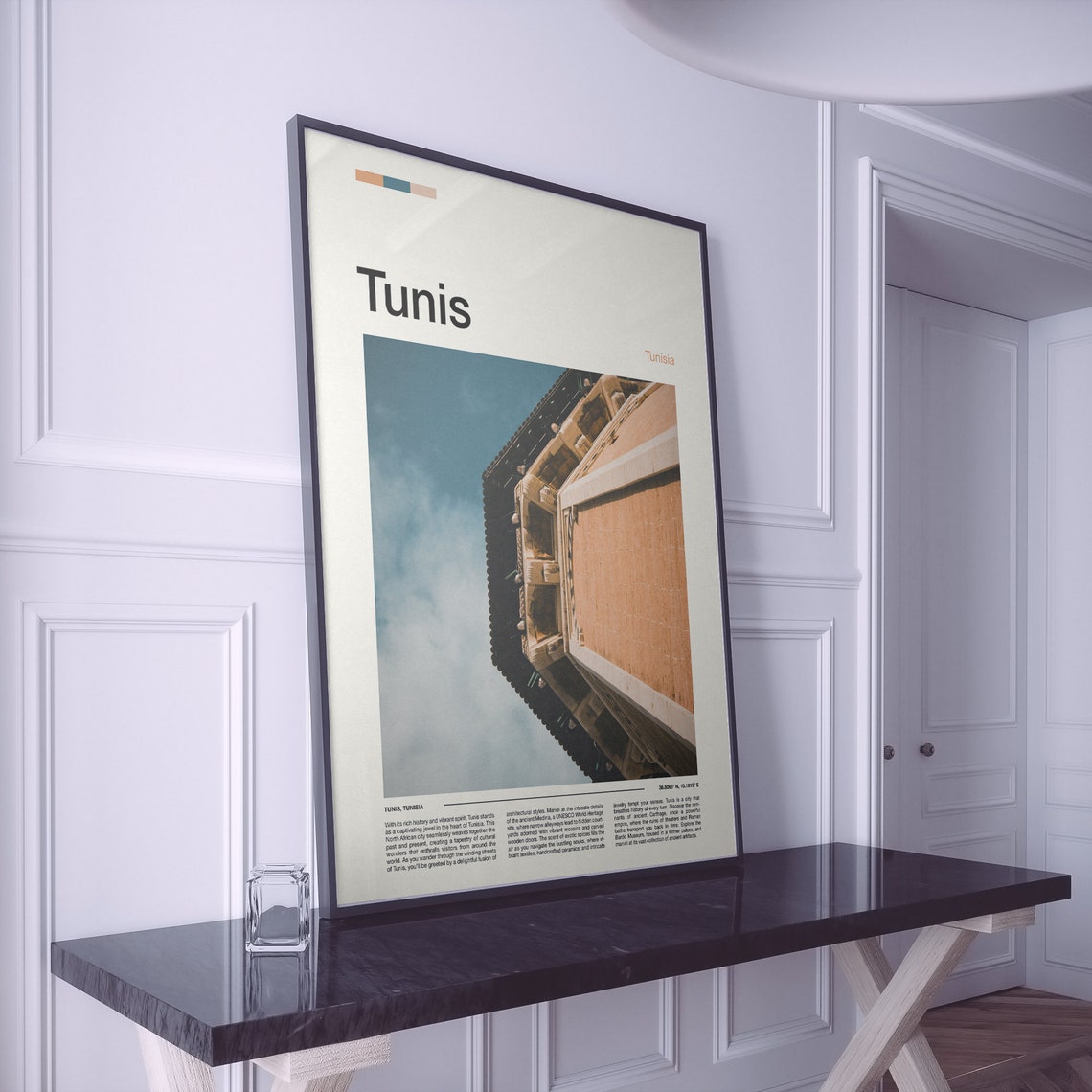 Tunis Tunisia Historic Architecture Facade Photography Poster - Image 2