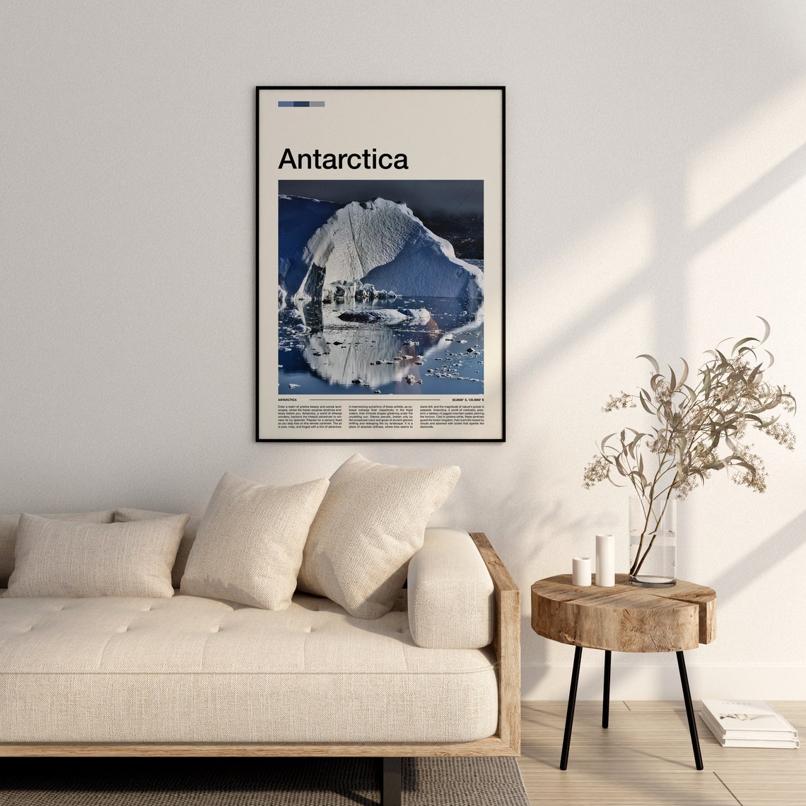 Antarctica Iceberg Polar Landscape Frozen Reflection Art Poster - Image 3