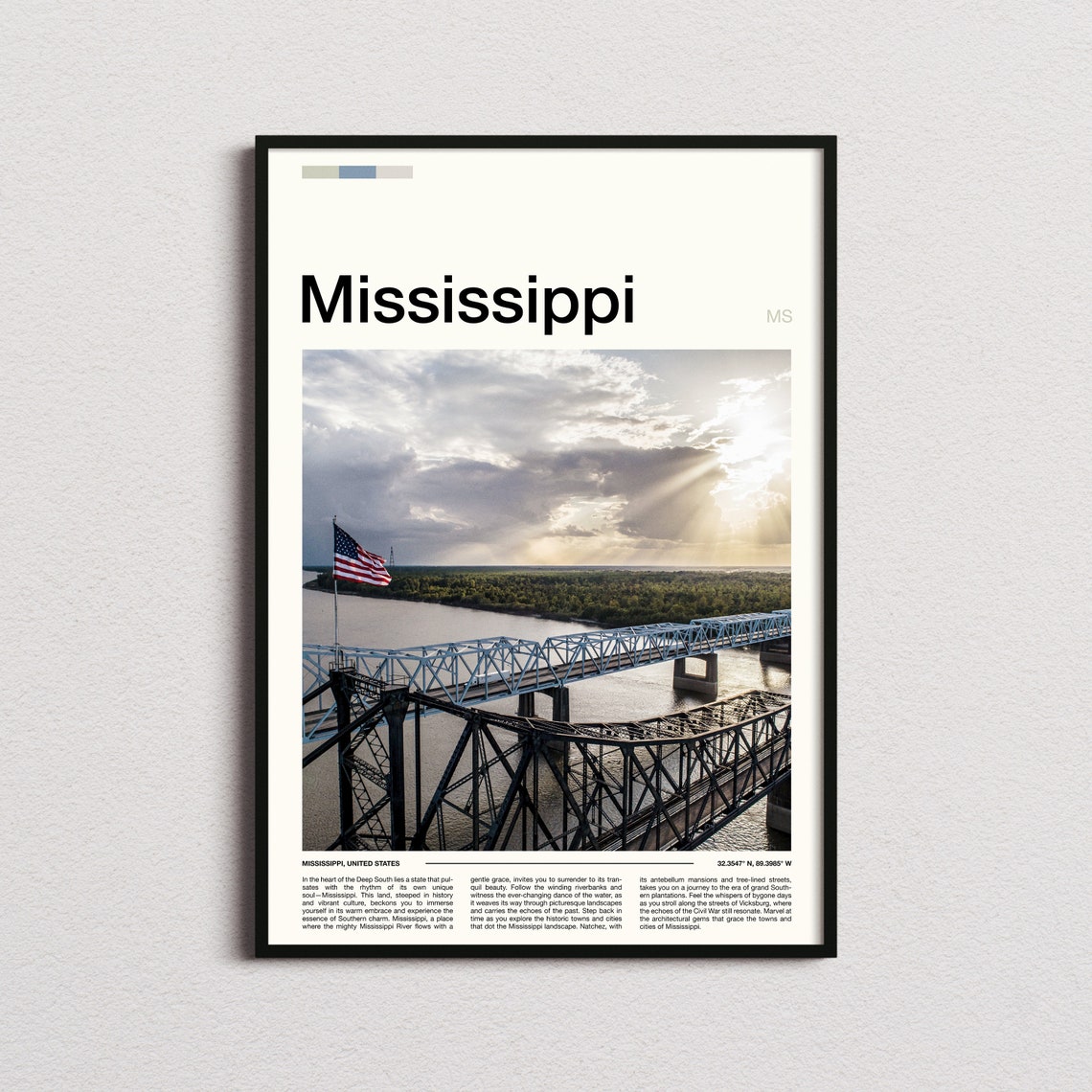 Mississippi Print Mississippi Poster Mississippi Wall Art Mississippi Art Print Mississippi Photo