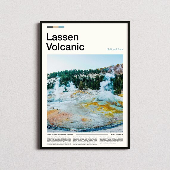 Lassen Volcanic California National Park Steaming Fumaroles Photo Poster