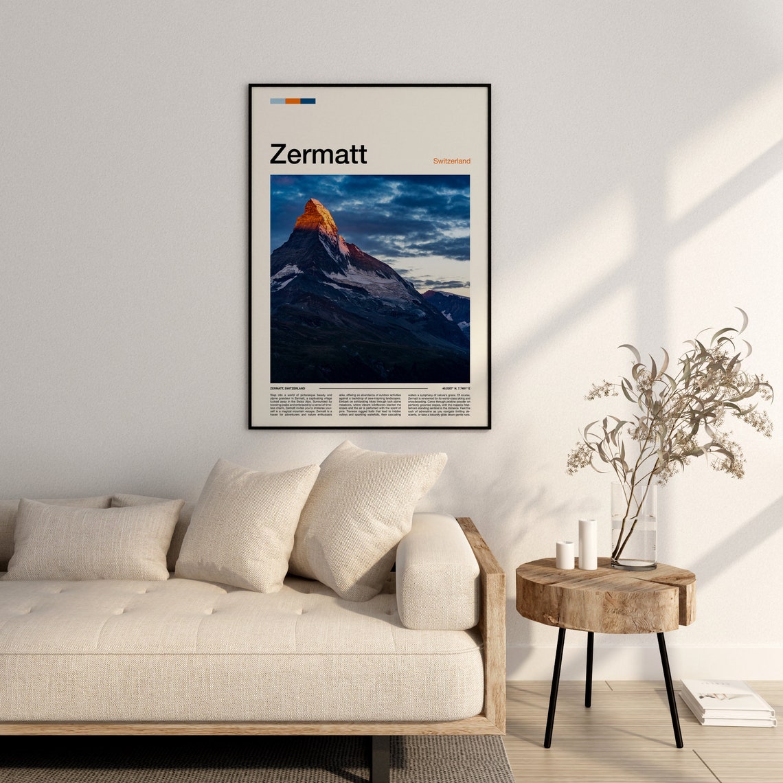 Zermatt Switzerland Iconic Matterhorn Pyramid Alpenglow Peak Poster - Image 3