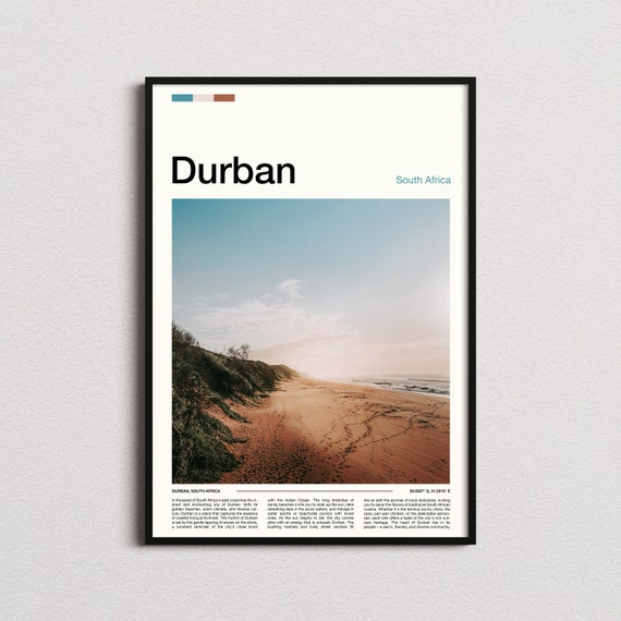 Durban Print Durban Poster Durban Wall Art South Africa Art Print Durban Photo