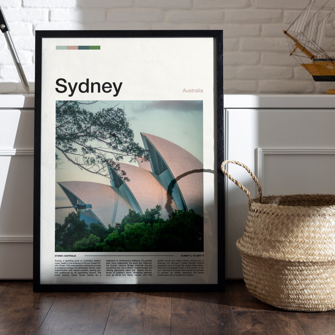Sydney Australia Opera House Icon Sail Roof Architecture Poster - Image 5