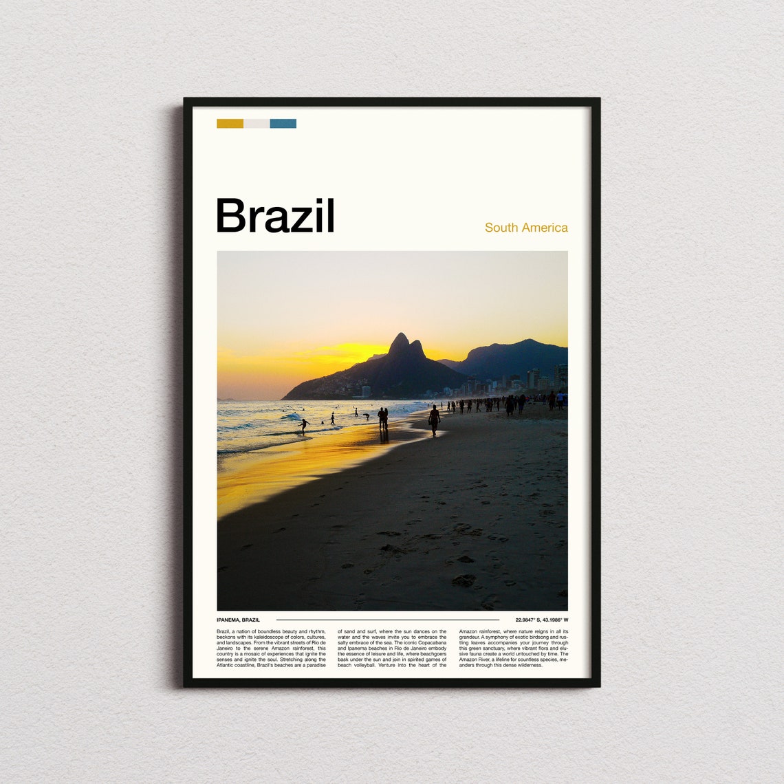 Brazil Print Brazil Poster Brazil Wall Art Brazil Art Print Brazil Photo Brazil Travel Gifts