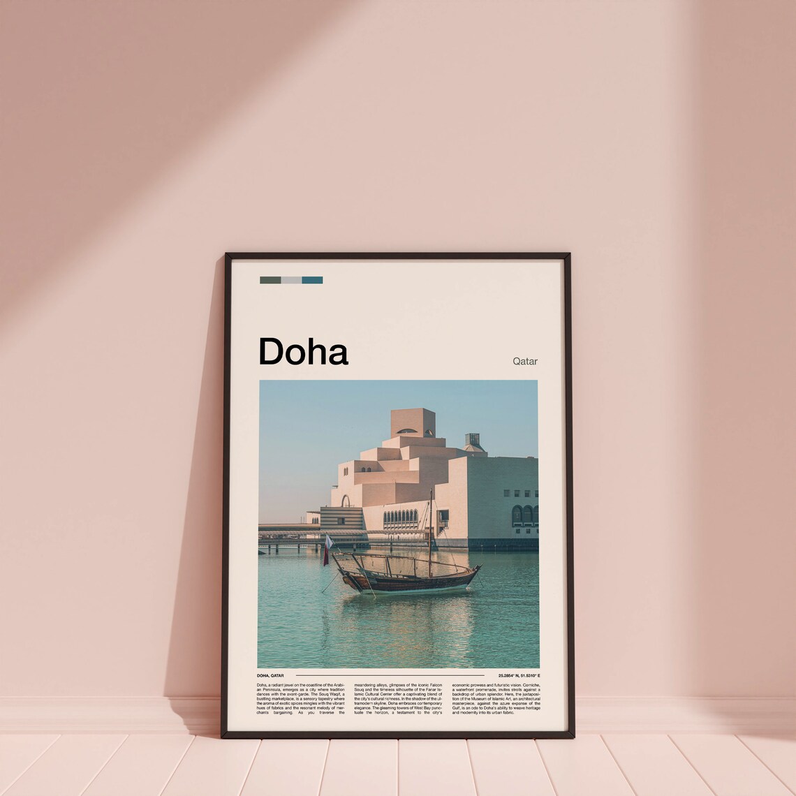 Doha Qatar Museum of Islamic Art Dhow Boat Harbor Photography Poster - Image 4