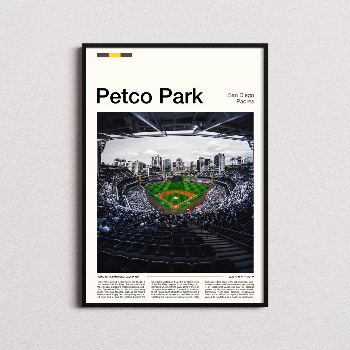 Petco Park San Diego Padres Fisheye Stadium Panoramic View Poster