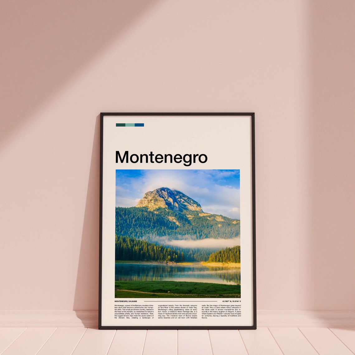 Montenegro Mountain Lake Pine Forest Nature Travel Photo Poster - Image 4