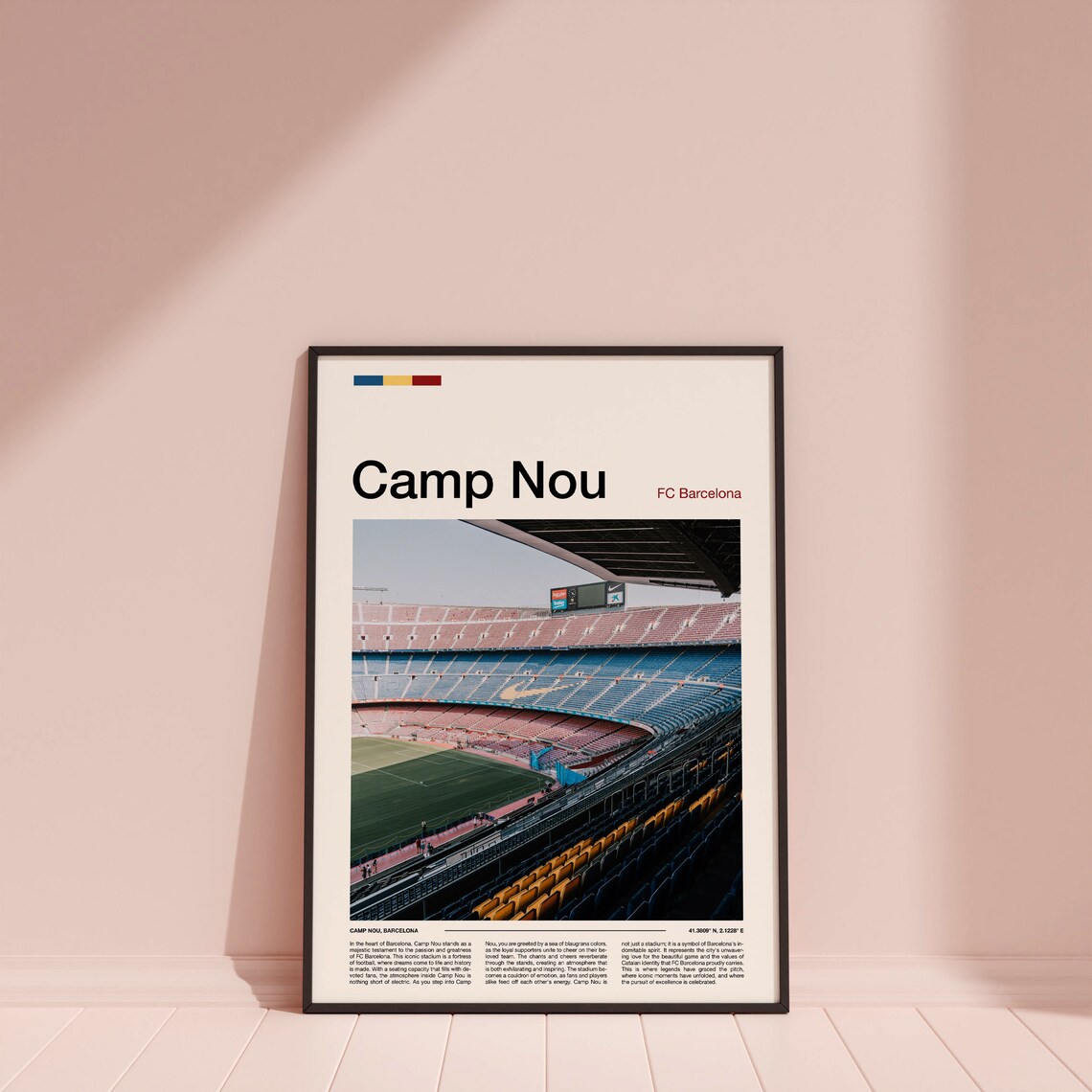 Camp Nou FC Barcelona Stadium Seats Blaugrana Interior View Poster - Image 3
