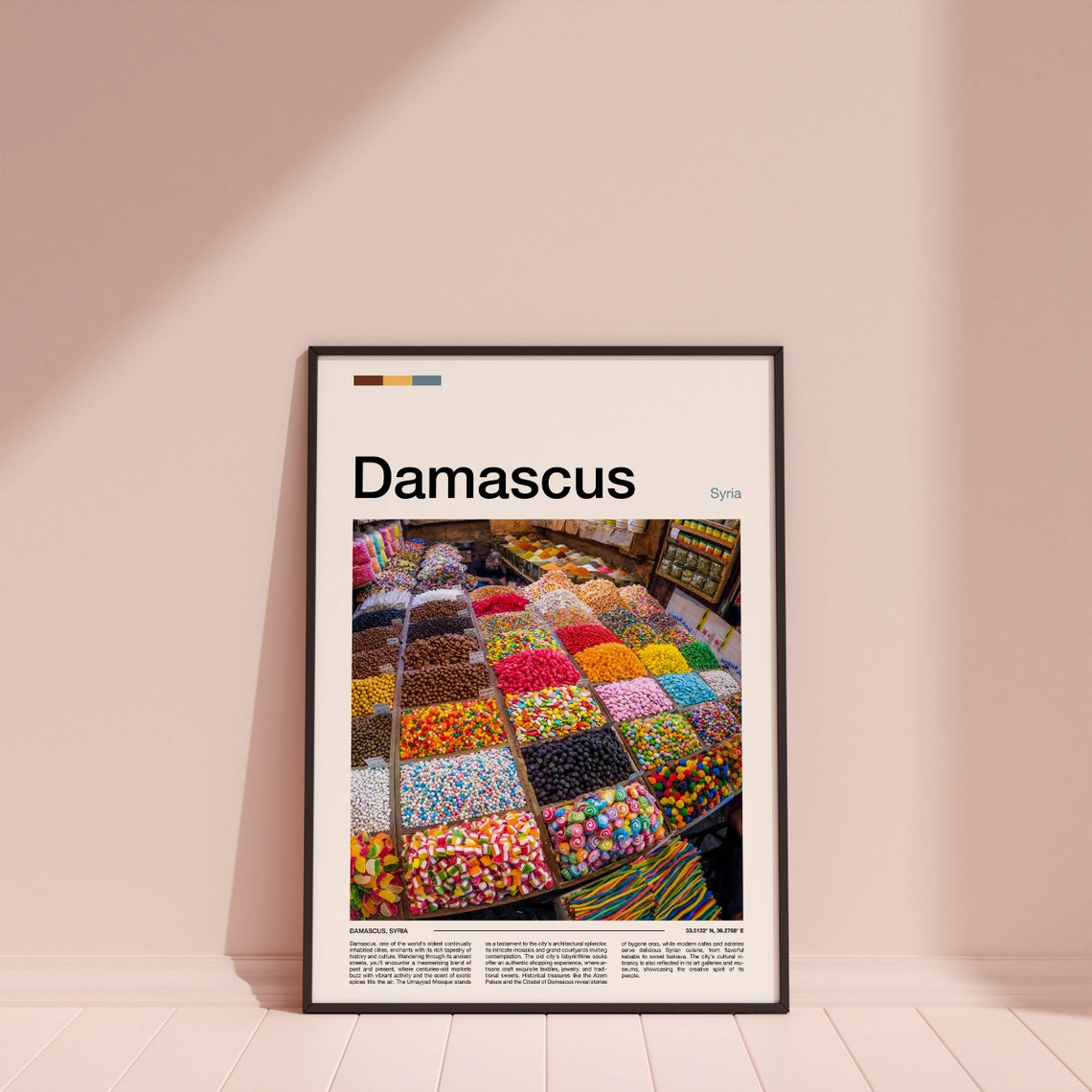 Damascus Syria Spice Market Colorful Souk Candy Stalls Poster - Image 5
