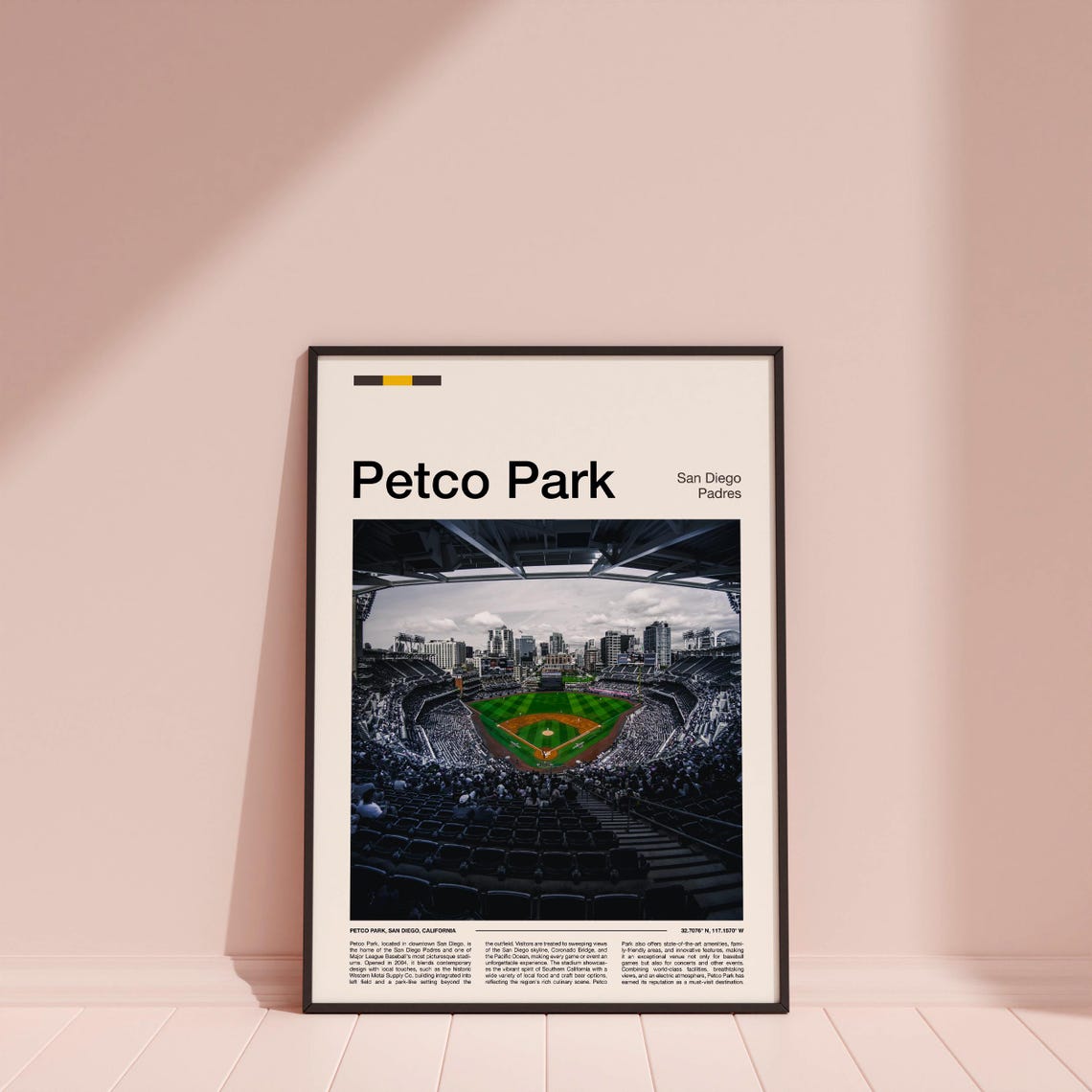 Petco Park San Diego Padres Fisheye Stadium Panoramic View Poster - Image 4