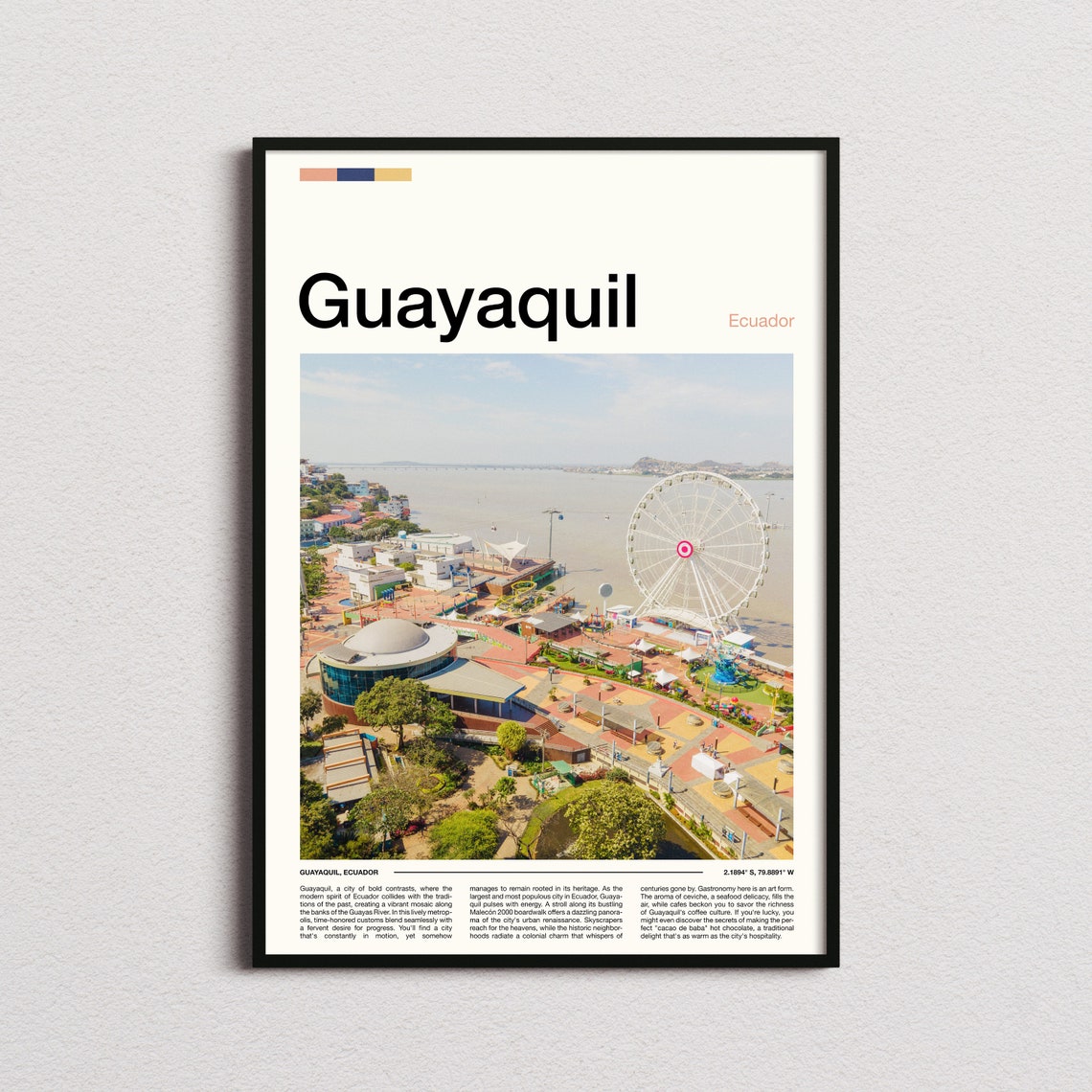 Guayaquil Print Guayaquil Poster Guayaquil Wall Art Ecuador Art Print Guayaquil Photo Guayaquil Gifts Travel Poster Traveler Gifts
