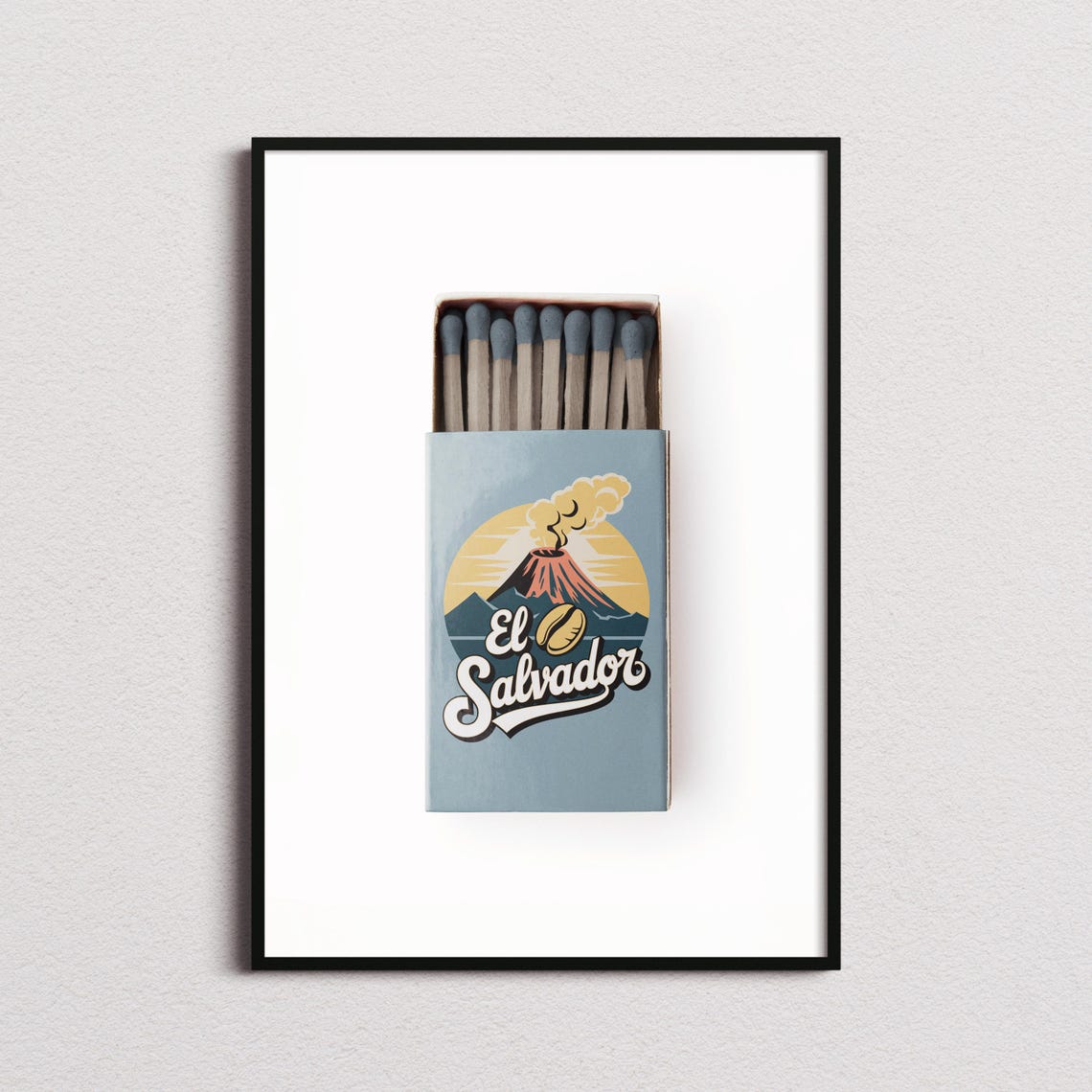 El Salvador Matchbox Print El Salvador Print El Salvador Poster El Salvador Wall Art El Salvador Art Print El Salvador Gifts