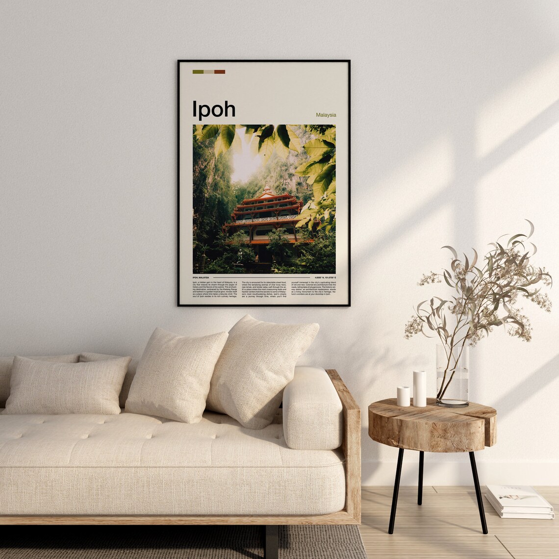 Ipoh Malaysia Chinese Temple Lush Jungle Foliage Heritage Poster - Image 3