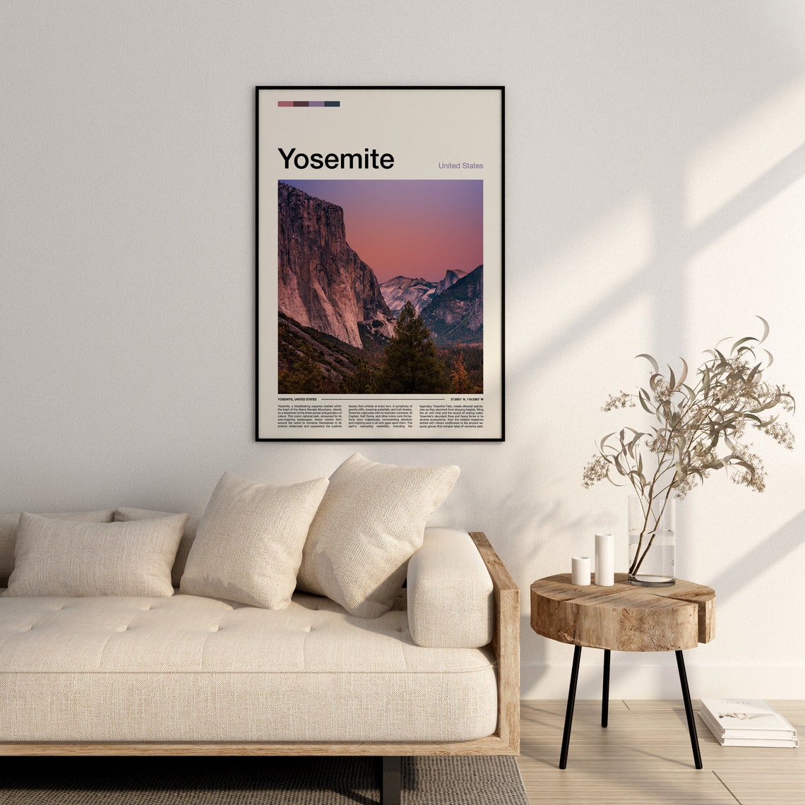 Iconic Yosemite California El Capitan Sunset Granite Cliffs Poster - Image 2