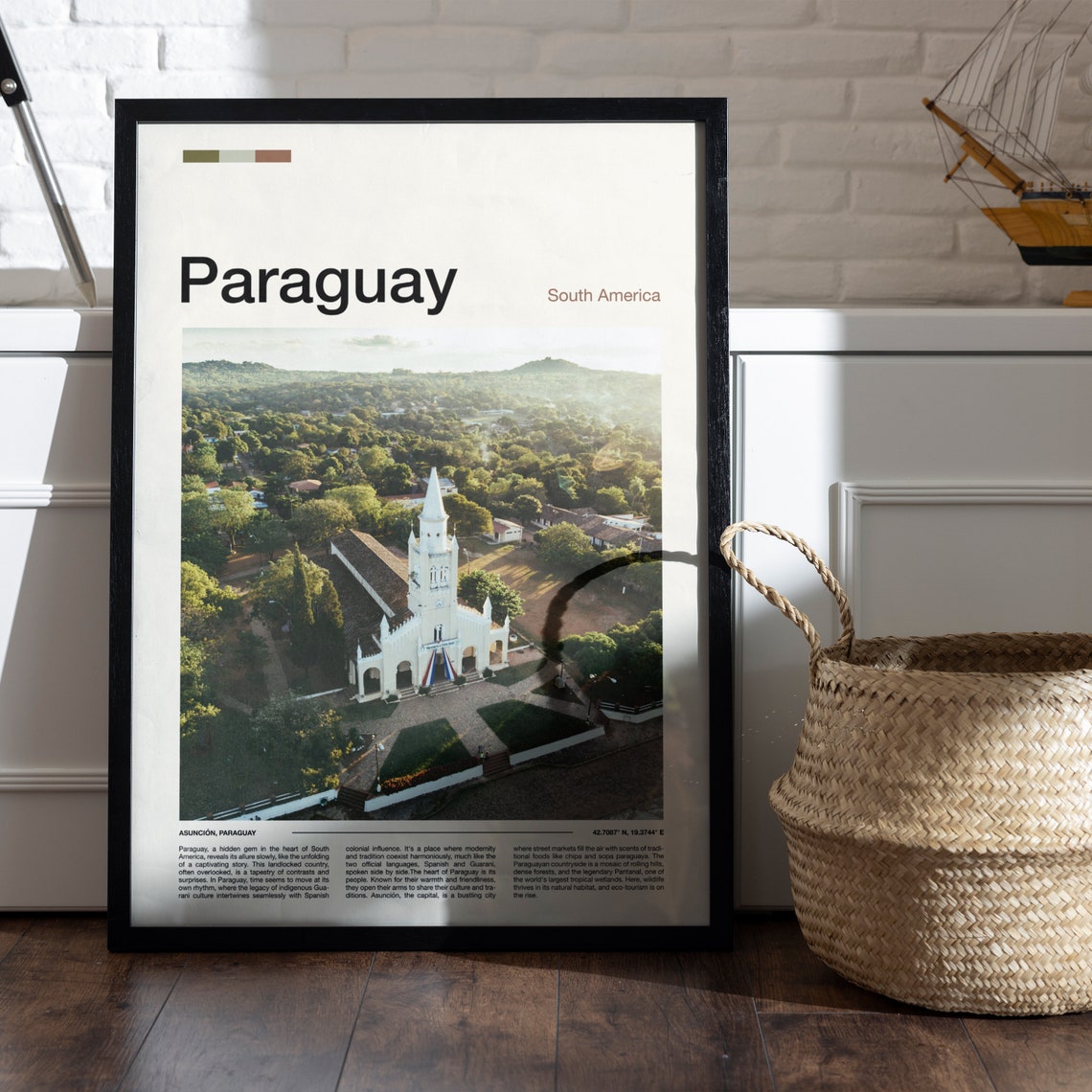 Paraguay Print Paraguay Poster Paraguay Wall Art Paraguay Art Print Paraguay Photo Paraguay Gifts Travel Poster Traveler Gifts - Image 5