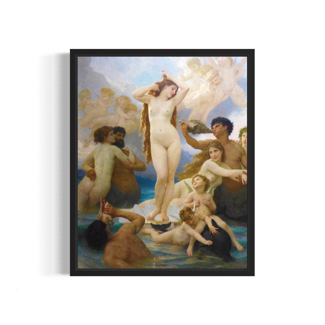 The Birth of Venus 1879 Bouguereau Mythological Goddess Art Poster