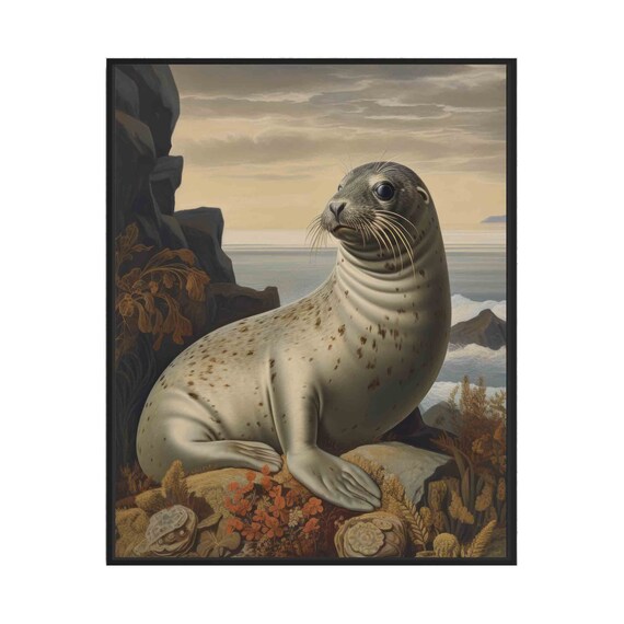 Seal Art Print Posters Animal Abstracts Wall Art Painting Decoration Gifts