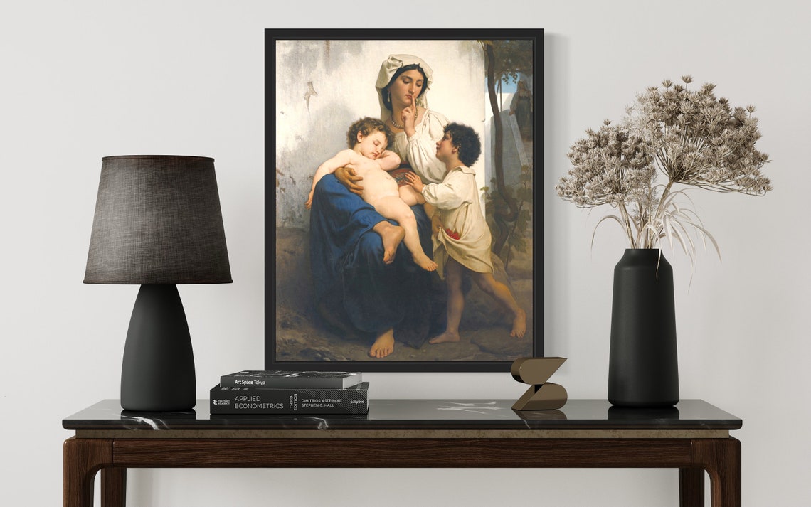 Bouguereau Mother With Sleeping Children Classic Painting Poster - Image 3