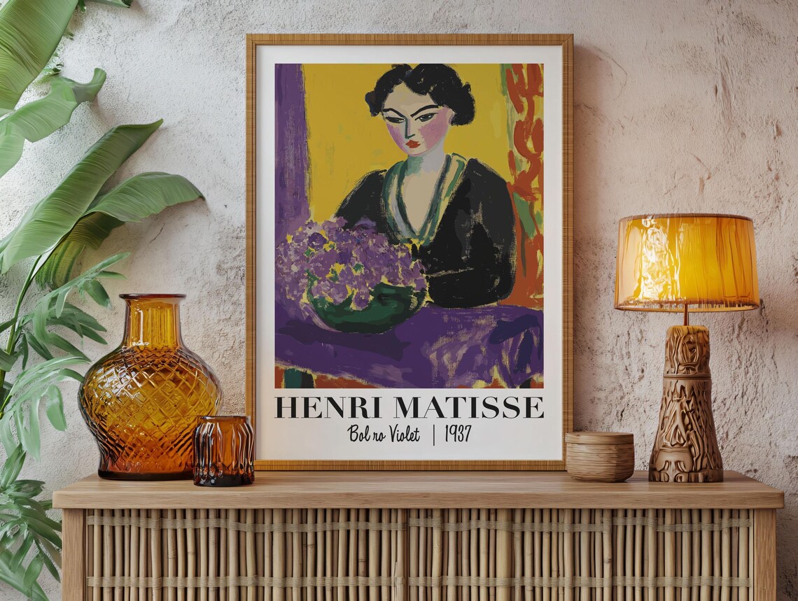 Henri Matisse Bol ro Violet 1937 Bold Woman Portrait Art Poster - Image 2