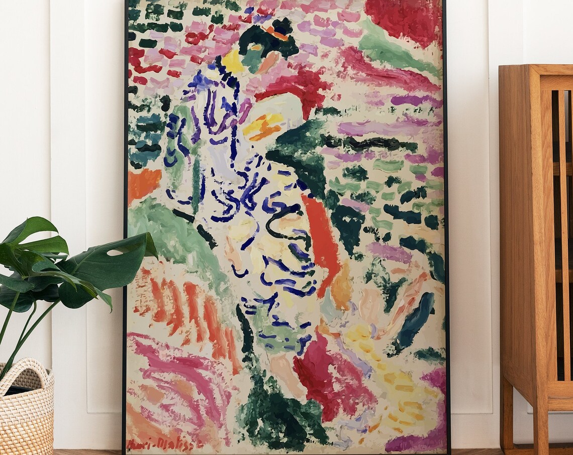 Matisse Exhibition Poster, Modern Botanical Landscape