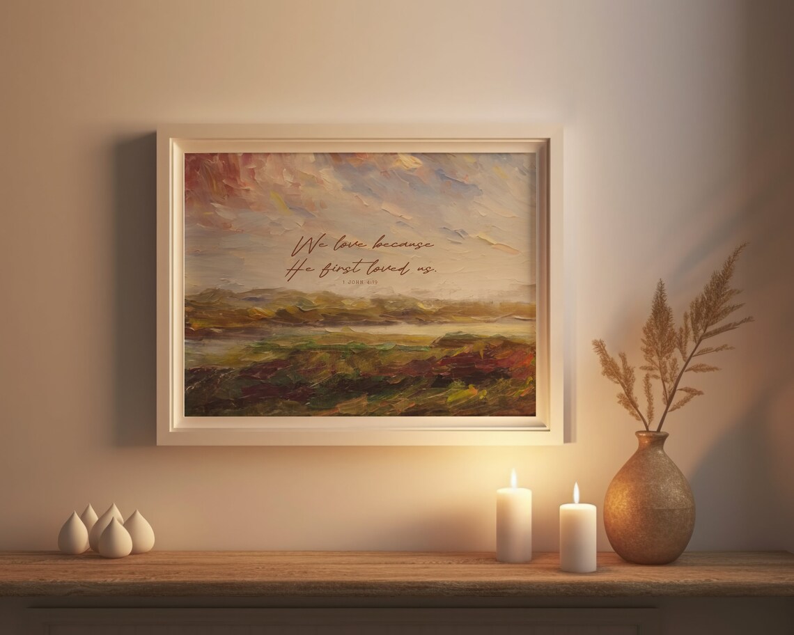 1 John 4:19 Bible Verse, Christian Scripture Gift - Image 2