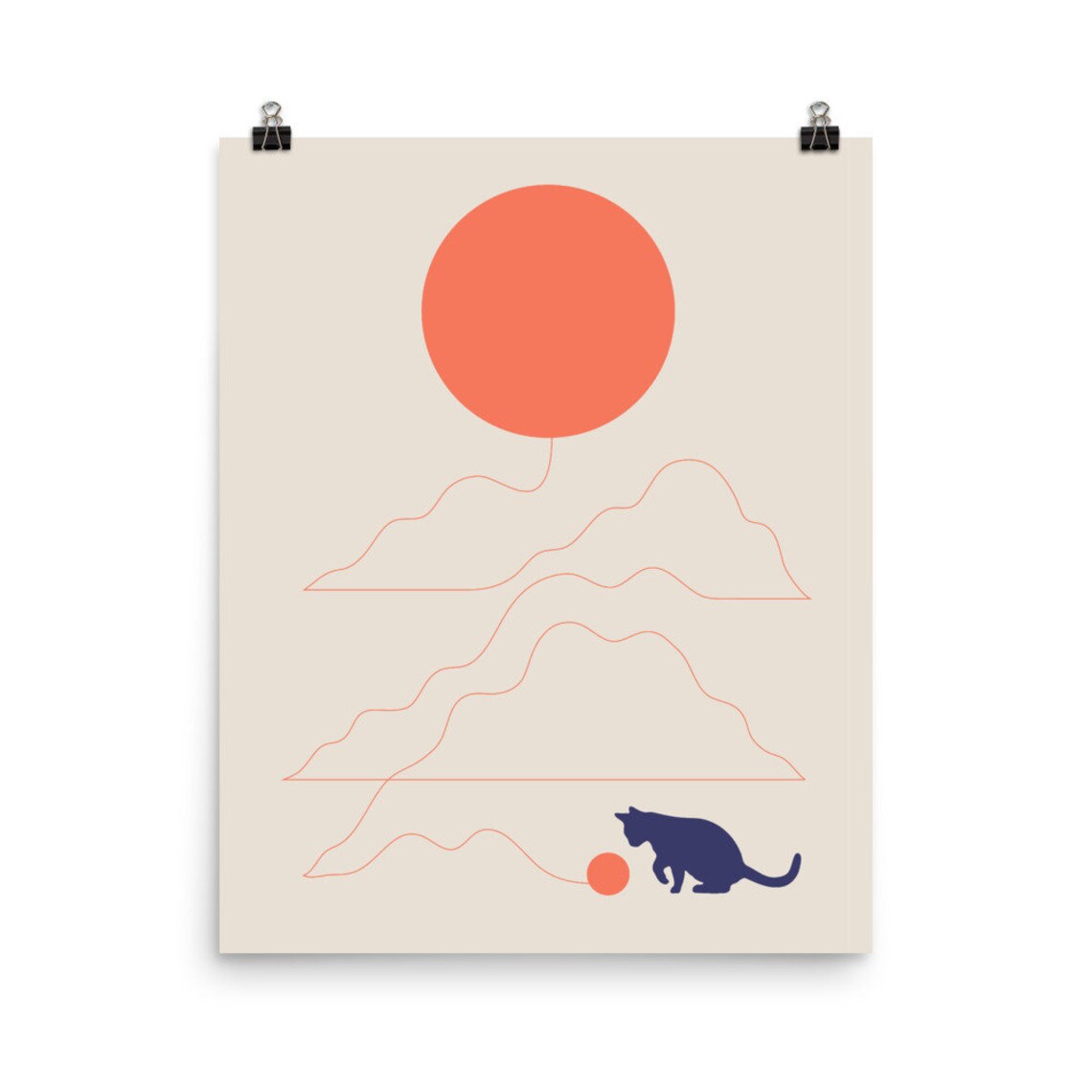 Cat Landscape 41 Art Print, Cats and Landscape