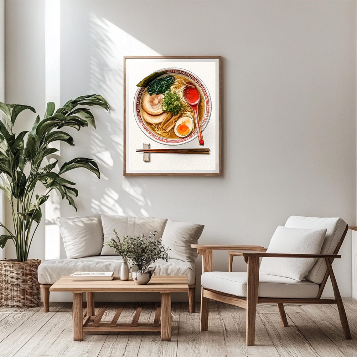 Japanese Ramen Bowl Watercolor Food Art Kitchen Decor Wall Print - Image 5