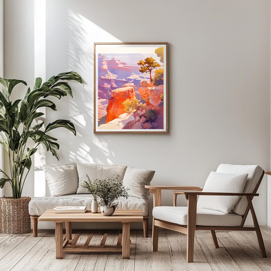 Great Canyon Landscape Scenery Art Print Wall Deco Watercolor - Image 6
