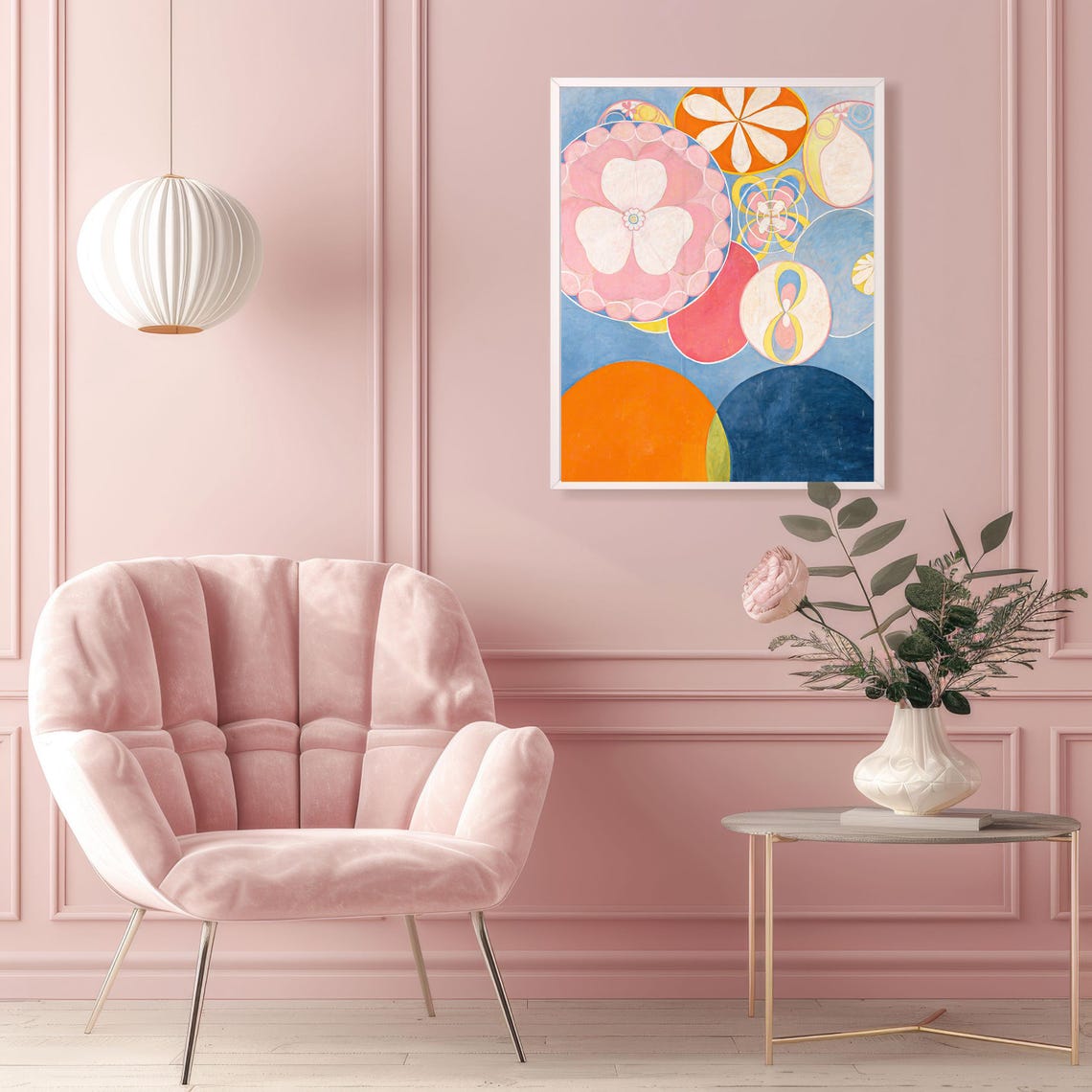 Hilma af Klint Blue Circle Abstract Geometric Vintage Wall Art Poster - Image 3