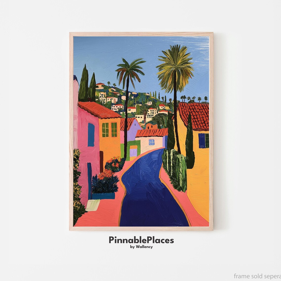 Los Angeles Matisse Style Colorful Cityscape Street Art Poster